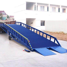 8 Ton Capacity Forklift Truck Accessories , Hydraulic Mobile Dock Yard Ramp For Forklift