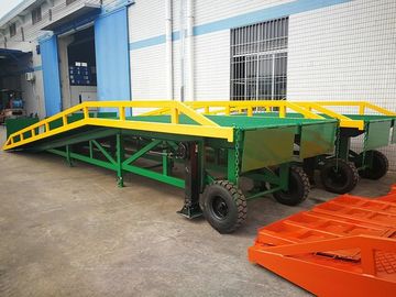 8 Ton Capacity Forklift Truck Accessories , Hydraulic Mobile Dock Yard Ramp For Forklift